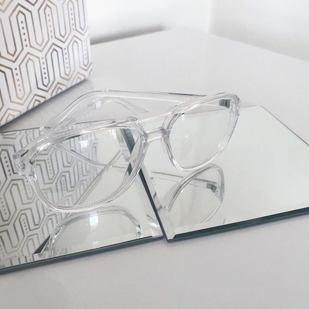 Clear Acrylic Aviator Fun Fashion Glasses
